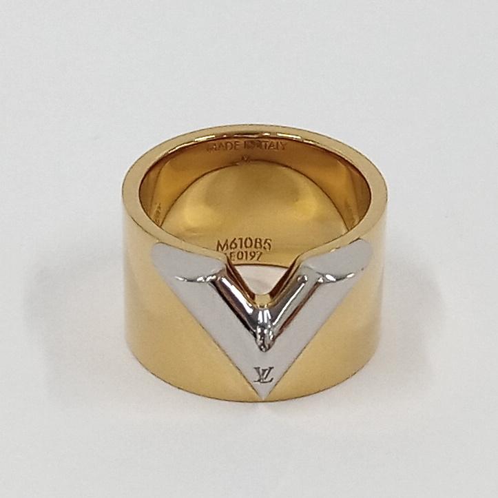 LOUIS VUITTON 【中古】ルイヴィトン エッセンシャルV リング ゴールド 
