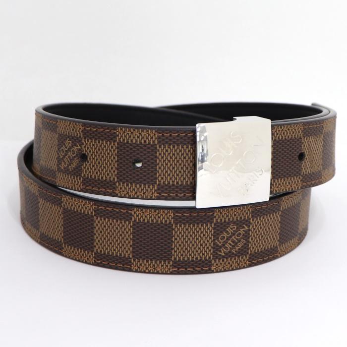 LOUIS VUITTON サンチュール キャレ ベルト ダミエ エベヌ サイズ