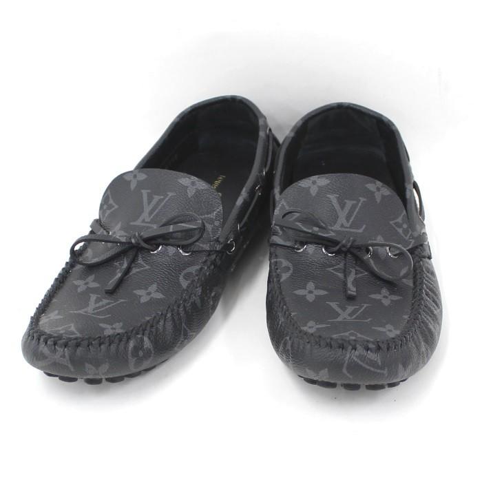 【中古】ルイヴィトン ドライビング シューズ モノグラム エクリプス 1A441L 表記サイズ7