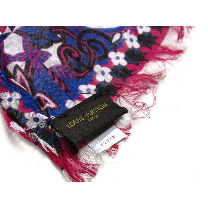 LOUIS VUITTON 【中古】ルイヴィトン コットン ショール ストール 綿  