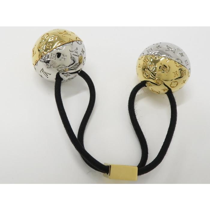 ルイ・ヴィトンシュシュ.ナノグラム プラネットLVヘアゴム LOUIS VUITTON 【中古】ルイヴィトン シュシュ ナノグラム