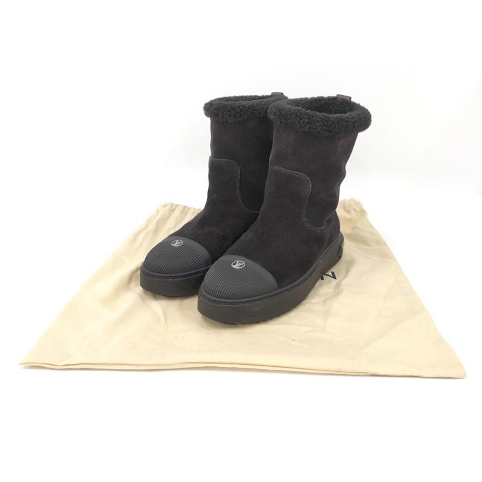 LOUIS VUITTON ムートンブーツ ブリージーライン ブラック