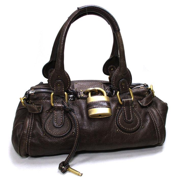 Chloe 【中古】クロエ パディントン ハンドバッグ レザー ブラウン 04 