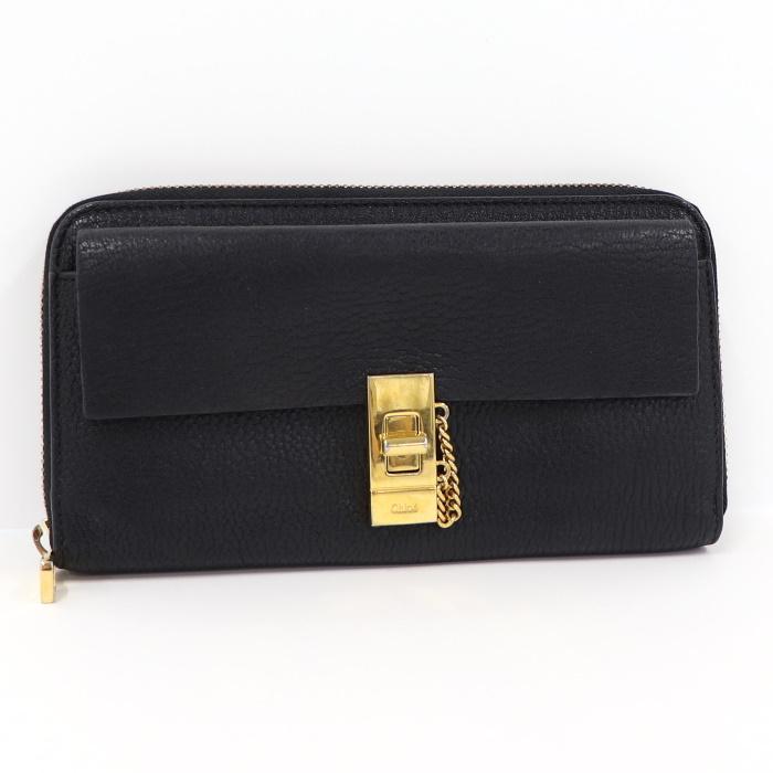 クロエ　ドリュー　長財布 Chloe】長財布 ドリュー ラウンドファスナー