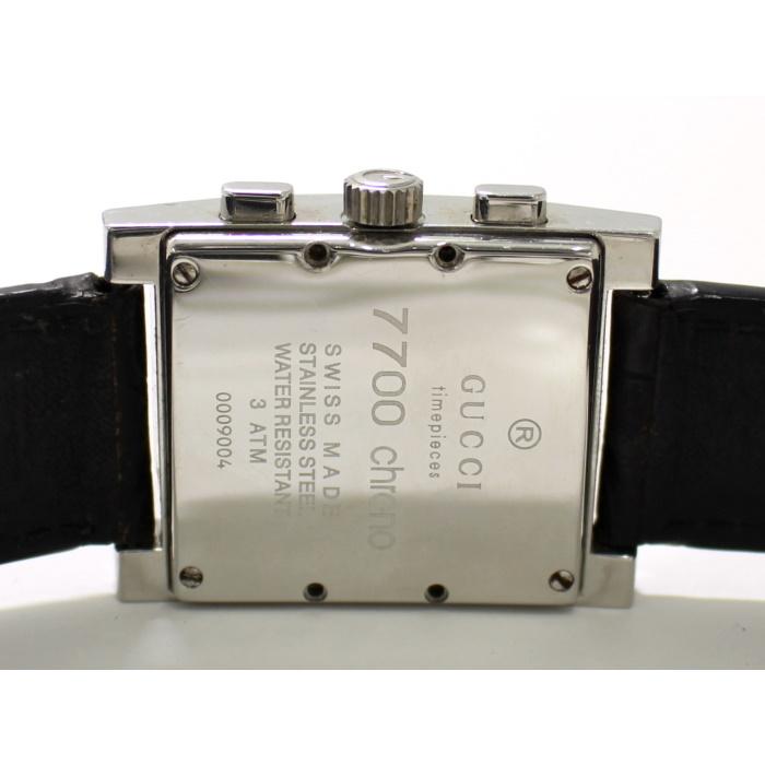 GUCCI 【中古】グッチ Chrono クロノグラフ SS クオーツ スクエア 