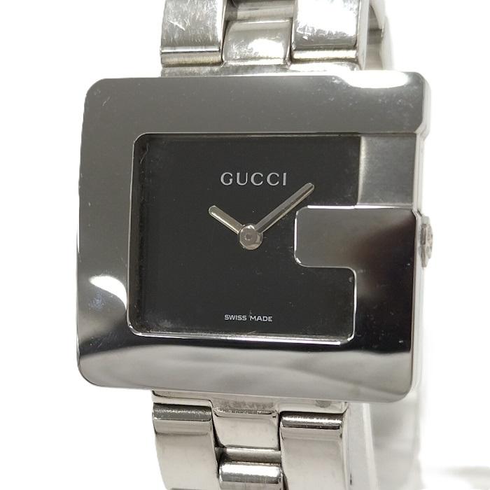 GUCCIグッチ 3600L G スクエアSS黒文字盤 腕時計 レディース不動品 グッチ【3600L】GUCCI 腕時計 Gスクエア レディース