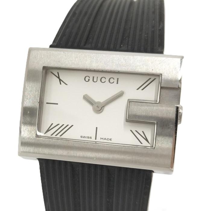 GUCCI　グッチ　腕時計　100L　Gレクタングル　レディース GUCCI Gレクタングル レディース 腕時計 クオーツ SS ラバー