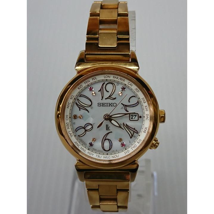 中古】セイコー ルキア レディース 腕時計 1B25-0AF0 ソーラー電波 