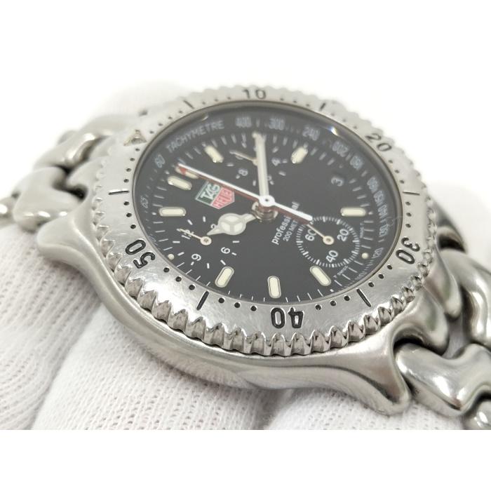 【中古】TAG Heuer セルシリーズ クロノグラフ プロフェッショナル メンズ 腕時計 クオーツ SS ブラック文字盤 CG1110｜junglejungle｜07