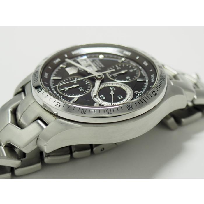 【中古】TAG HEUER リンク メンズ 腕時計 クロノグラフ 自動巻き SS ブラック文字盤 CJF211A｜junglejungle｜08