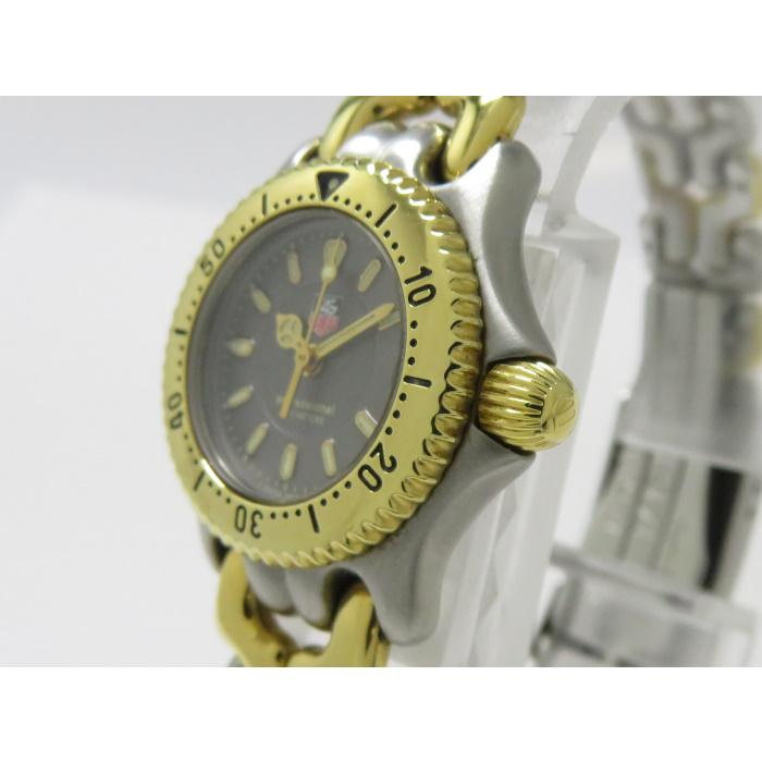 【中古】TAG HEUER セル デイト プロフェッショナル レディース 腕時計 クオーツ SS GP グレー文字盤 WG1420｜junglejungle｜03