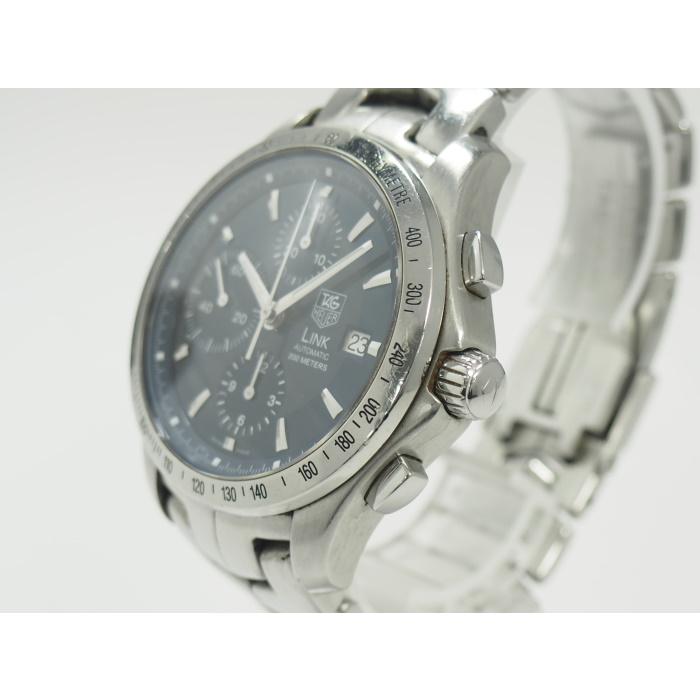 【中古】TAG HEUER リンク メンズ 腕時計 クロノグラフ 自動巻き SS ネイビー文字盤 CJF2114｜junglejungle｜03