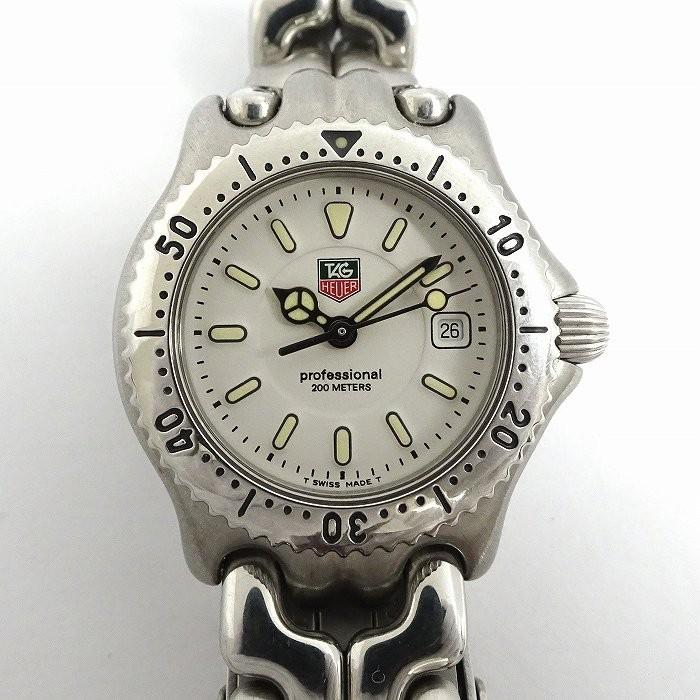 【中古】タグホイヤー レディース腕時計 プロフェッショナル200 クオーツ ホワイト文字盤 SS シルバー WG1312-0｜junglejungle