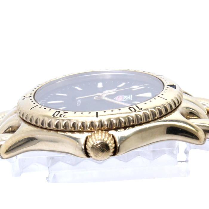 【中古】タグホイヤー セルシリーズ ボーイズ腕時計 デイト クォーツ GP ブラック文字盤 S94.313M｜junglejungle｜03