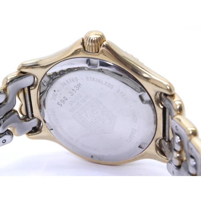 【中古】タグホイヤー セルシリーズ ボーイズ腕時計 デイト クォーツ GP ブラック文字盤 S94.313M｜junglejungle｜06