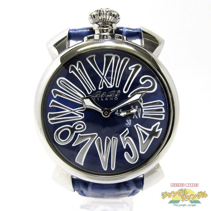 ガガミラノ GaGaMILANO マヌアーレ スリム46MM メンズ腕時計 SS レザー