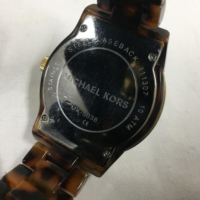 【中古】MICHAEL KORS レディース腕時計 MK-5038 べっ甲柄 クオーツ [jgg]｜junglejungle｜08