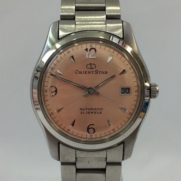 中古 オリエントスター レディース腕時計 自動巻き シースルーバック 70 Ss ピンク文字盤 Jggw ジャングルジャングル 通販 Yahoo ショッピング