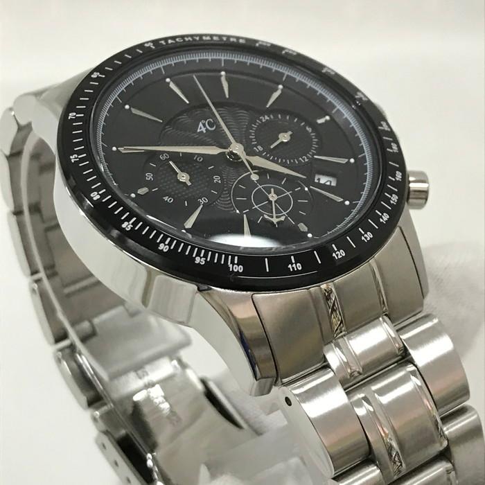 4℃ 【中古】4℃ 腕時計 1115256 クロノグラフ クオーツ SS 黒文字 4℃ 【中古】4℃ 腕時計 1115256 クロノグラフ クオーツ SS 黒文字