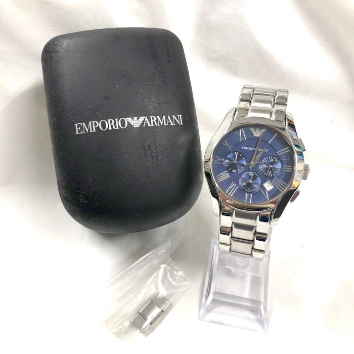 腕時計(アナログ) Emporio Armani AR1635 ブルー文字盤 クロノグラフ 