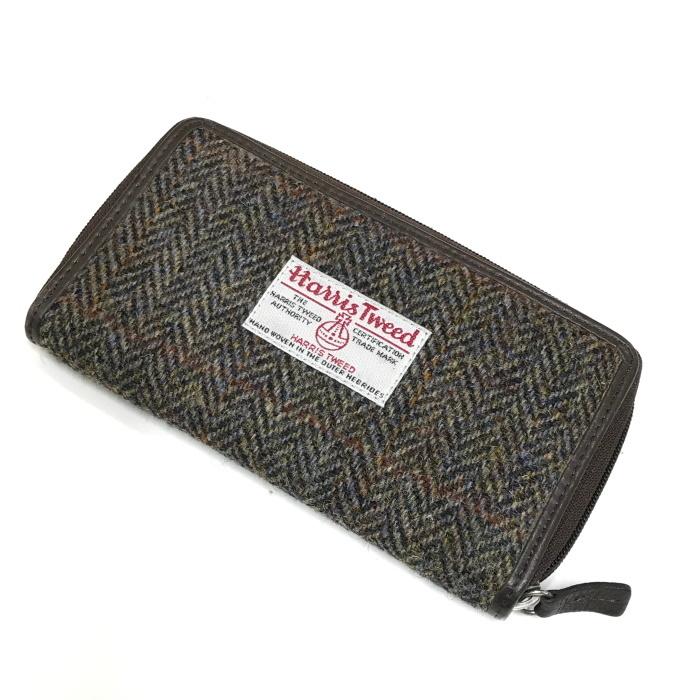 中古 ピータージェイムス ハリスツイード ラウンドファスナー長財布 ブラウン系 Jggz ジャングルジャングル 通販 Yahoo ショッピング