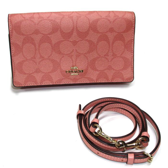 中古】COACH シグネチャー ショルダー ウォレット クラッチ 