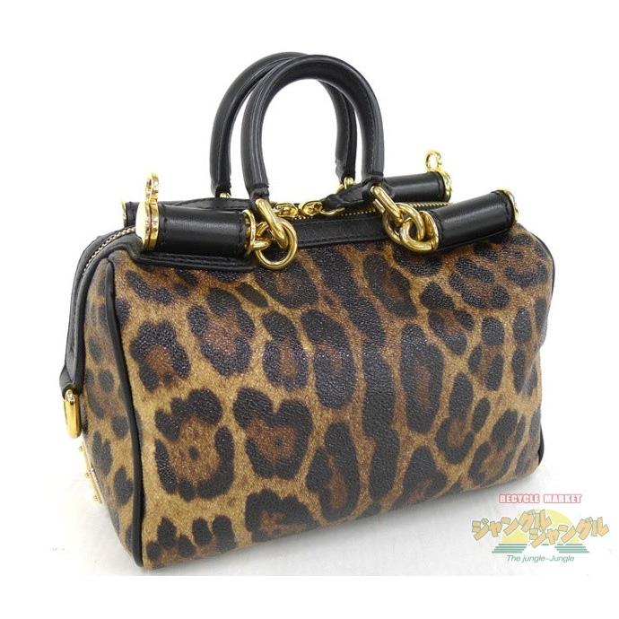 DOLCE＆GABBANA ドルチェ＆ガッバーナ ミニボストンバッグ レオパード 