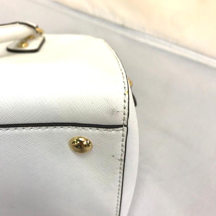 MICHAEL KORS ハンドバッグ ミニボストンバッグ レザー ホワイト MICHAEL KORS ハンドバッグ ミニボストンバッグ レザー ホワイト