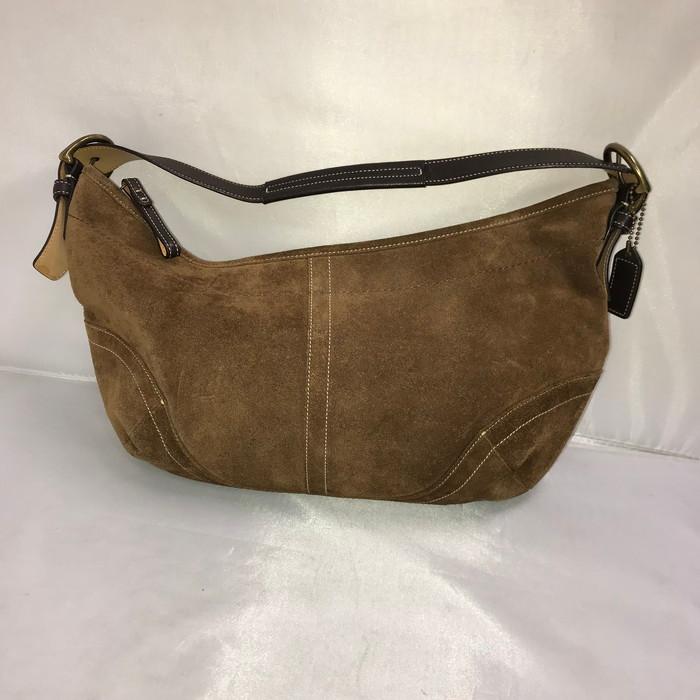 COACH 【中古】COACH コーチ ワンショルダーバッグ スエード