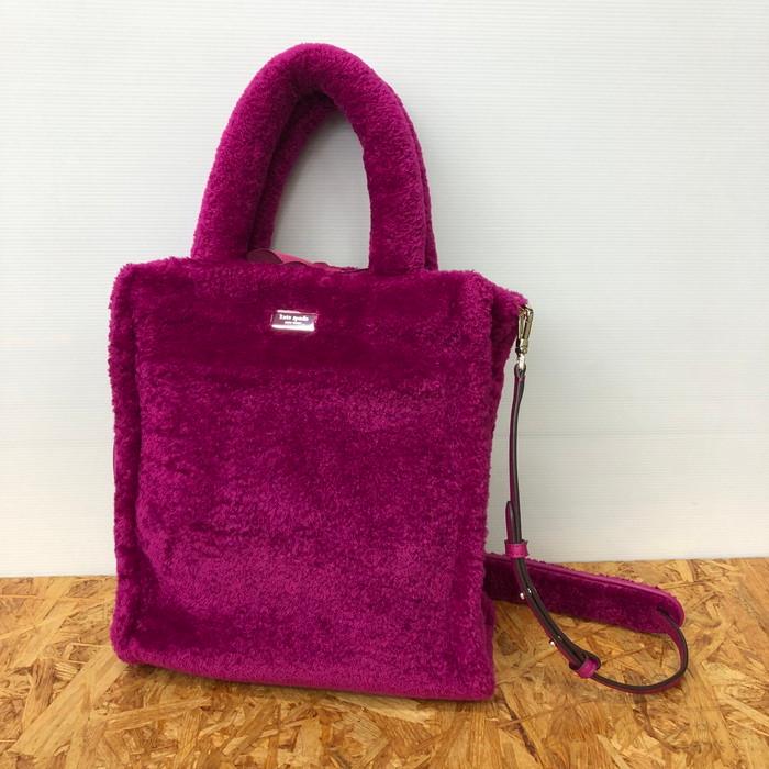kate spade レディース フェイクファー2WAYトートバッグ パープル [jgg 