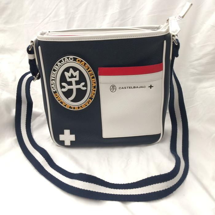 CASTELBAJAC 【中古】CASTELBAJAC ショルダーバッグ ネイビー ホワイト 