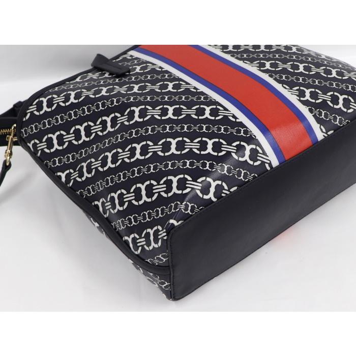 【美品✨】トリーバーチ　2wayバッグ　チェーンハンドル　レザー　ネイビー TORY BURCH 【中古】トリーバーチ 2WAY ショルダーバッグ