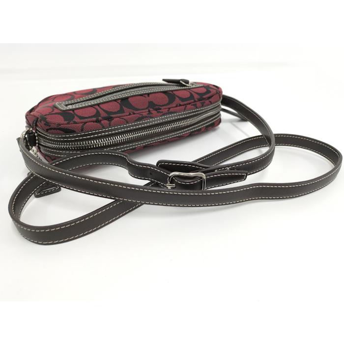 COACH（コーチ） ショルダーバッグ シグネチャー キャンバス レッド系 