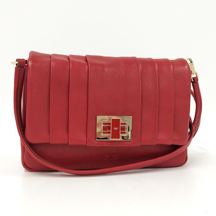 ANYA HINDMARCH ショルダーバッグ ミニグレーシー レザー レッド 