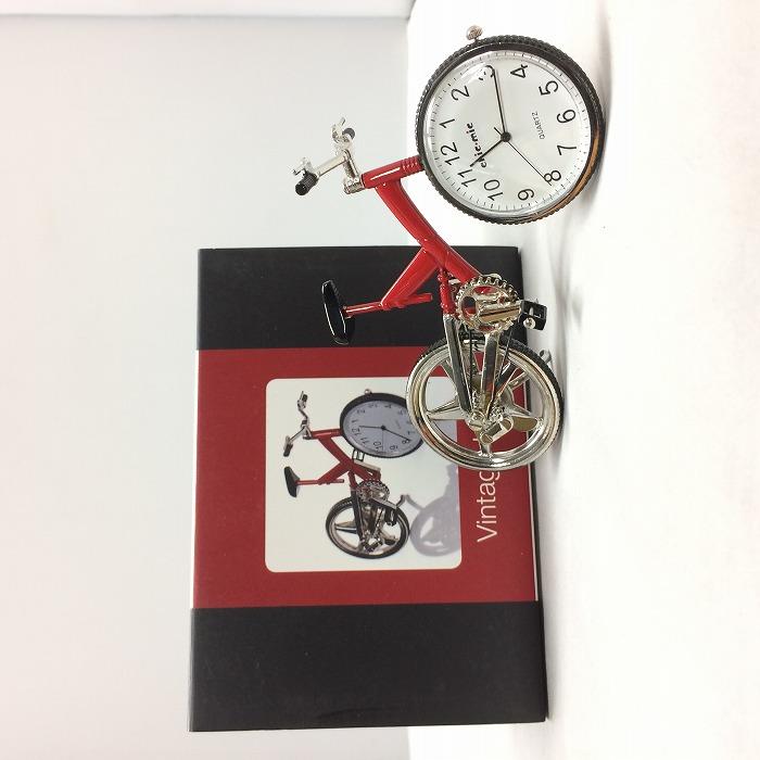 中古】チックミック ミニチュア置時計 マウンテンバイク 自転車[jgg