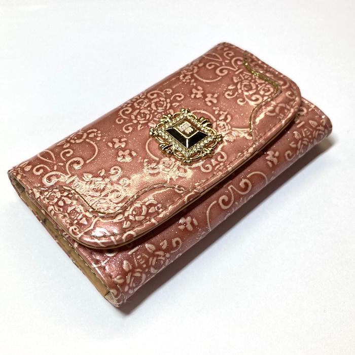 中古】ANNA SUI 4連キーケース ルーミー パテントレザー ピンク [jgg  