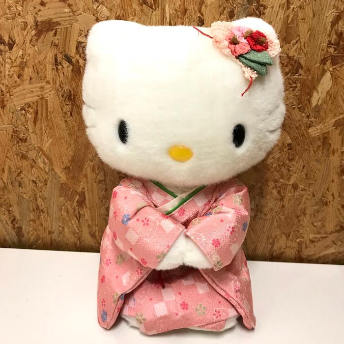 SANRIO HELLO KITTY ハローキティ ぬいぐるみ 着物 ピンク [jgg