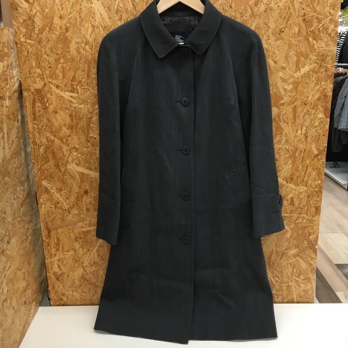 中古】バーバリー レディース ロングコート グレー ウール100％ 表記 