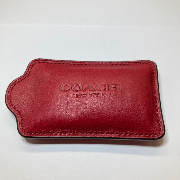 【中古】COACH ペーパーウェイト レザー レッド [jgg]｜junglejungle｜02