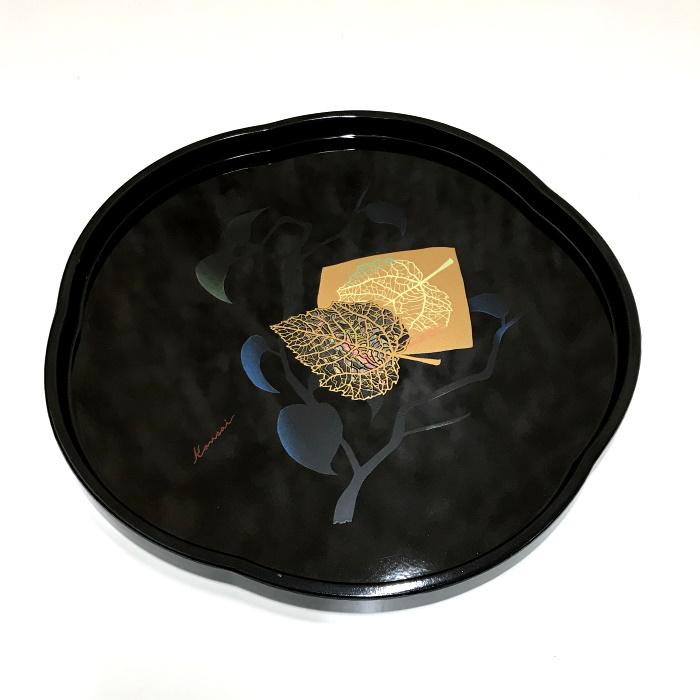 kansai yamamoto Kansai urushi 梅型盆付菓子鉢 玉葉[jgg kansai yamamoto Kansai urushi 梅型盆付菓子鉢 玉葉[jgg