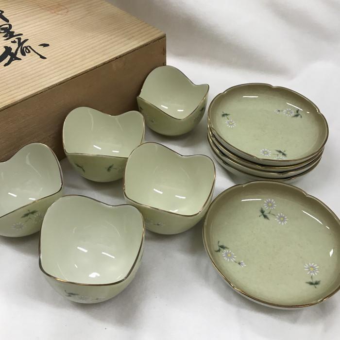 中古】深川製磁 料理揃 5客セット 小鉢 小皿 マーガレット 花柄 中古】深川製磁 料理揃 5客セット 小鉢 小皿 マーガレット 花柄