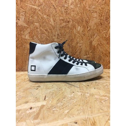 中古】D.A.T.E デイト ハイカットスニーカー メンズ ホワイト×迷彩柄 
