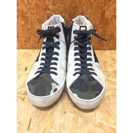 中古】D.A.T.E デイト ハイカットスニーカー メンズ ホワイト×迷彩柄 