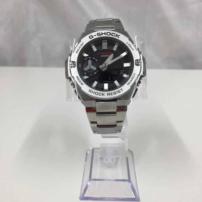 【中古】CASIO G-SHOCK メンズ 腕時計 GST-B500-1AJF ジースチール タフソーラー SS シルバー [jgg]｜junglejungle｜02