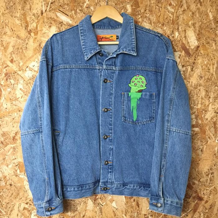 LEFT ALONE デニム ジャケット サイズ M ブルー メンズ [jgg