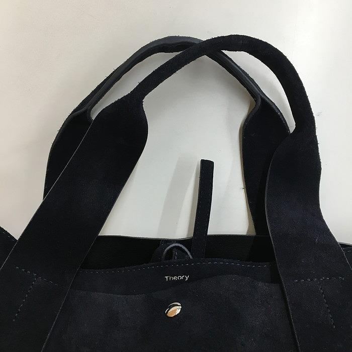 日本公式品 中古 セオリー トートバッグ スエード ネイビー Jggz ラッピング無料 Newmatic Ae