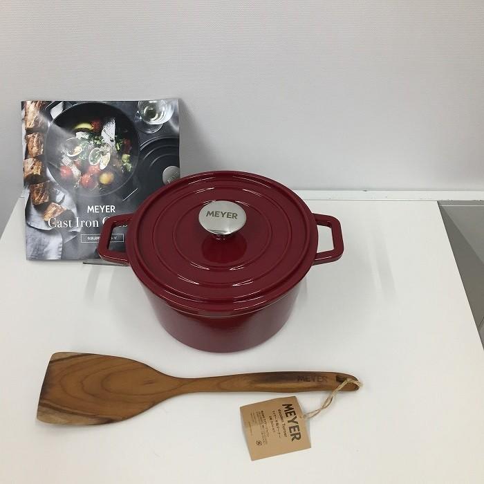 MEYER 【中古】マイヤー キャストアイアンキャセロール レッド MEYER 【中古】マイヤー キャストアイアンキャセロール レッド