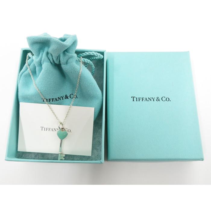 TIFFANY&Co. ハート キー ネックレス 緑 ティファニーブルー