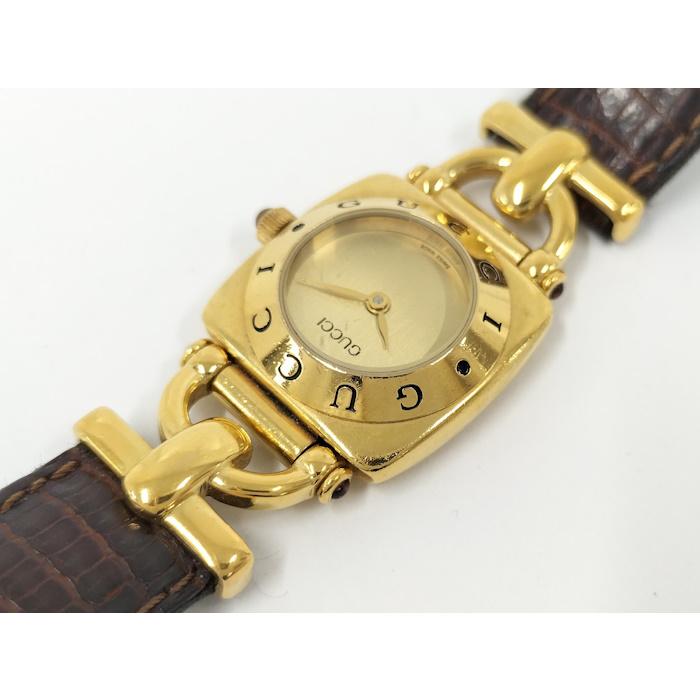 GUCCI（グッチ） レディース腕時計 ホースビット GP クオーツ革ベルト 
