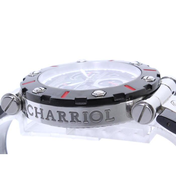 CHARRIOL GENEVE デイト ブラック メンズ腕時計 1187 - 時計 CHARRIOL GENEVE デイト ブラック メンズ腕時計 1187 - 時計